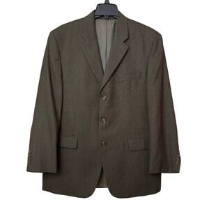 Vintage Lauren Ralph Lauren Blazer Mens Size 43R Brown Wool Single 3 Button 1996